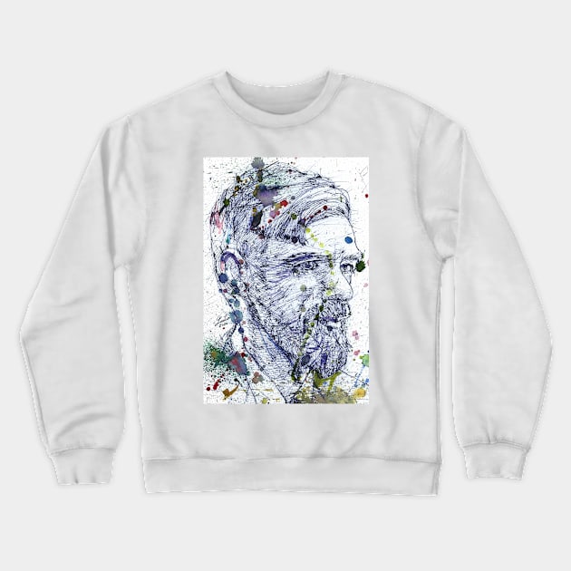 D. H LAWRENCE watercolor and ink portrait.1 Crewneck Sweatshirt by lautir